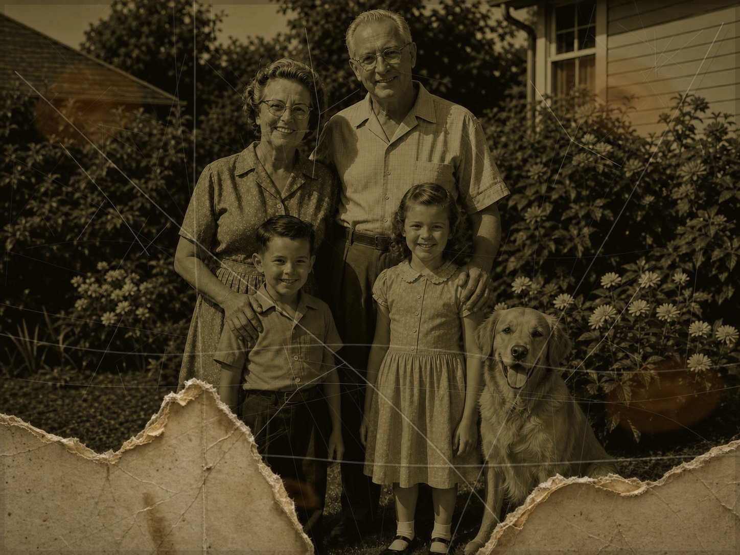 Damaged original photo